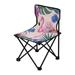 Flamingo Lily Flowers Leave Portable Camping Chair Outdoor Folding Beach Chair Fishing Chair Lawn Chair with Carry Bag Support to 220LBS