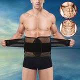 FAGINEY Men Breathable Back Brace Ultra-Light Lumbar Support Abdomen Belt Body Shaper Abdomen Belt Waist Training Belt