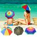 Manunclaims Umbrella Hat With Head Strap Funny Rainbow Colorful Waterproof Fishing Umbrella Beach Party Adjustable Size Fits For All Ages Kids Men & Women