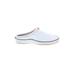 Keds Mule/Clog: Slip On Platform Casual White Solid Shoes - Women's Size 7 1/2 - Almond Toe