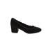 X-Appeal Heels: Pumps Chunky Heel Minimalist Black Solid Shoes - Women's Size 7 1/2 - Round Toe