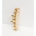 Gold Metal Banana Hair Claw Clip New Look