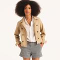 Nautica Women's Solid Chino Jacket Burlap Heather, XL