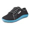 Barfußschuh LEGUANO "LEGUANITO AKTIV", Kinder, Gr. 22, grau (anthrazit), Textil, sportlich, Schuhe Barfußschuh Schnürschuh, Halbschuh, Schnürer mit speziell entwickelter Halbkugel-Laufsohle