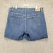 Levi's Shorts | Levis Shorts Womens 32 Mid Length Stretch Denim Distressed Faded Blue Mid Rise | Color: Blue | Size: 32