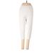 Newport News Casual Pants - High Rise Skinny Leg Cropped: Ivory Bottoms - Women's Size Medium