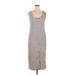 Universal Thread Casual Dress - Sheath Scoop Neck Sleeveless: Brown Print Dresses - Women's Size X-Large