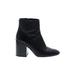 Mercedes Castillo Ankle Boots: Black Solid Shoes - Women's Size 7 1/2 - Almond Toe