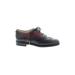 MICHAEL Michael Kors Flats: Oxfords Chunky Heel Boho Chic Burgundy Print Shoes - Women's Size 5 1/2 - Round Toe