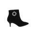 Charter Club Ankle Boots: Black Print Shoes - Women's Size 9 1/2 - Pointed Toe