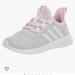 Adidas Shoes | Adidas Cloud Foam-Pure Running Shoe, White/White/Clear Pink, 3 Us Unisex Big Kid | Color: Gray/White | Size: 3bb