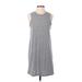 Z Supply Casual Dress - Mini High Neck Sleeveless: Gray Dresses - Women's Size Small