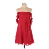 BCBGMAXAZRIA Cocktail Dress Off The Shoulder Strapless: Red Dresses - Women's Size 4