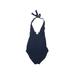 Tory Burch One Piece Swimsuit: Blue Solid Swimwear - Women's Size X-Small