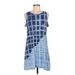 David Cline Casual Dress - Mini Scoop Neck Sleeveless: Blue Dresses - Women's Size Medium