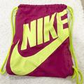 Nike Bags | 5 For $25! Nike Drawstring Backpack Pink | Color: Green/Pink | Size: Os