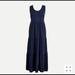 J. Crew Dresses | J.Crew Tiered Maxi Midi Dress Navy Blue Style Ap170 Jersey Relaxed Fit | Color: Blue | Size: L