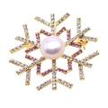 Snowflake Brooch Clear 10mm Freshwater Cultured Brooch Pin Jewelry Gift Jewelry Gift