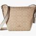 Coach Bags | Like New Coach Dufflette Signature Light Khaki Crossbody Bag Purse | Color: Cream/Tan | Size: Medium