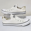 Converse Shoes | Converse All Star Sneakers Women's 8 White Knit Low Top Pull On Skater Shoes | Color: Black/White | Size: 8