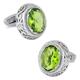 Green Crystal White Gold Plated Cufflinks Exquisite Metal For Women And Men Cufflinks Shirt Personalized Accessories Gifts