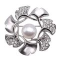 Brooches Pins Exquisite 11mm Freshwater White Brooch Pin for Women luxurious