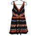 Anthropologie Dresses | Anthropologie Eva Franco Abigail Dress Multicolored Sunset Stripe Knit Pattern | Color: Black/Orange | Size: 10