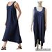 Athleta Dresses | Athleta Presidio Traveler Maxi Racerback Tank Dress In Navy Blue | Color: Blue | Size: 2x