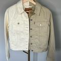 Levi's Jackets & Coats | Levi Two-Tone Jean Jacket Size Small Nwt’s | Color: Cream/Tan | Size: S
