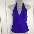 Athleta Swim | Athleta Shirred Halter Tankini Top Blue Swim Top Nwt | Color: Blue | Size: Various