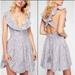 Free People Dresses | Free People Heartlines Mini Fare Dress Seersucker Striped Strappy Size L Coastal | Color: Blue/White | Size: L