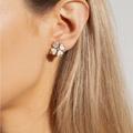 Kate Spade Jewelry | Kate Spade New York Women's Legacy Logo Demi Fine Spade Flower Studs Earrings | Color: Gold | Size: Os
