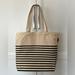 J. Crew Bags | J Crew Tote Bag. Ivory & Navy Stripe. New W/ Tags. 15.5” H X 17” W. 10” Handle | Color: Blue/Cream | Size: Os