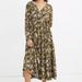 Madewell Dresses | Madewell Cinch-Waist Tiered Midi Dress In Wildblooms Green Floral Xxs | Color: Green | Size: Xxs