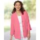 Blair Women's Nantucket Textured-Cotton Relaxed Jacket - Pink - PXL - Petite