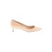 Jimmy Choo Heels: Slip-on Kitten Heel Work Ivory Solid Shoes - Women's Size 39 - Pointed Toe