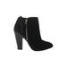 Steve Madden Ankle Boots: Black Solid Shoes - Women's Size 7 1/2 - Almond Toe