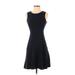 Theory Casual Dress - A-Line: Black Solid Dresses - Women's Size 00