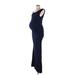 Kimi + Kai Maternity Casual Dress - Maxi: Blue Dresses - Women's Size Medium