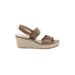 Eileen Fisher Wedges: Espadrille Platform Boho Chic Tan Solid Shoes - Women's Size 10 - Open Toe