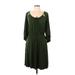 Rachel Pally Casual Dress - Popover: Green Solid Dresses - Women's Size Large