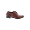 Charles by Charles David Flats: Oxford Chunky Heel Casual Burgundy Solid Shoes - Women's Size 8 1/2 - Round Toe