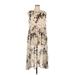 Simply Vera Vera Wang Casual Dress - DropWaist: Ivory Paint Splatter Print Dresses - Women's Size X-Large