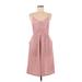 YATHON Casual Dress - Fit & Flare V Neck Sleeveless: Pink Dresses - Women's Size Medium