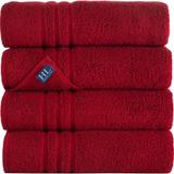 Burgundy Bath Towels 4 Pack Soft and Absorbent, Premium Quality Perfect for Daily Use 100% Cotton Towel 600 GSM
