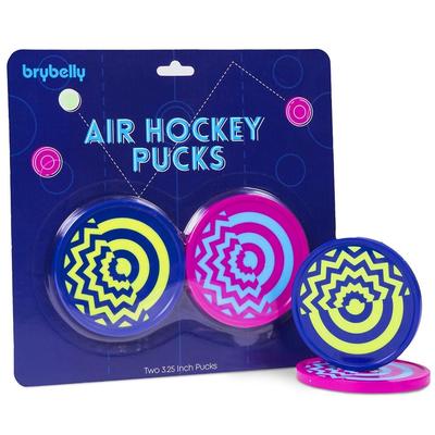 Two-Pack Vivid Air Hockey Pucks, 3.25'' - 8 x 8 x 0.12