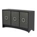 Curved Design Storage Sideboard with Adjustable Shelves
