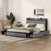 Elegant Design Queen Size Platform Bed Bed Frame with LED Headboard