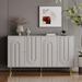 Modern Lacquered 4 Door Wooden Cabinet Sideboard Buffet Server Cabinet Storage Cabinet, for Living Room, Entryway, Hallway