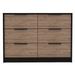 4 Drawer Double Dresser Maryland, Bedroom, Black / Pine